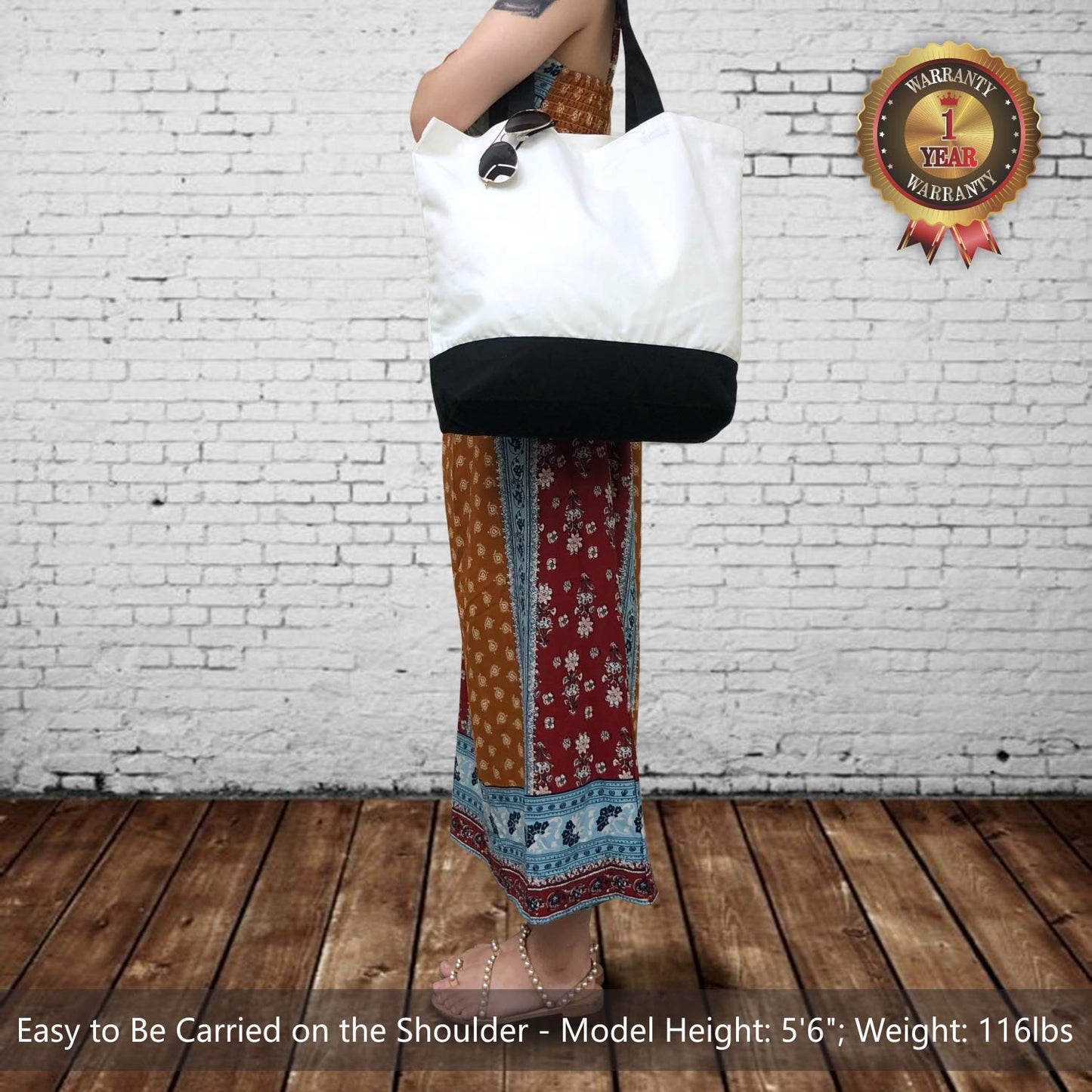Optima Premium 12oz Cotton Canvas Tote Bag - Reusable Shopping Bag
