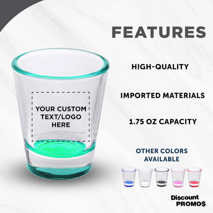 Optima Custom Shot Glasses Set - 1.75 oz, 100 Count for Events