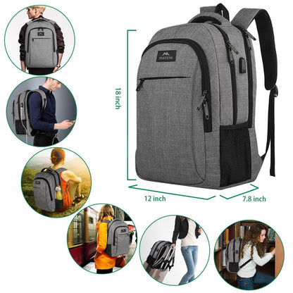Optima Premium Travel Laptop Backpack - 15.6 Inch, Water Resistant