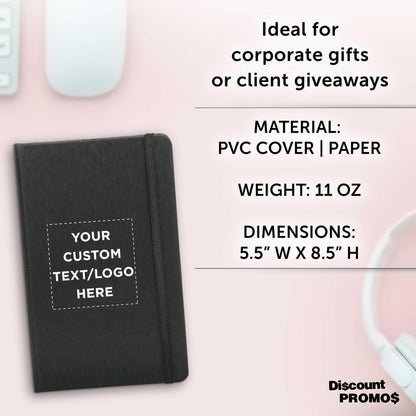 Optima Premium Hardcover Journal - 5.5x8.5, Customizable, 24-Pack