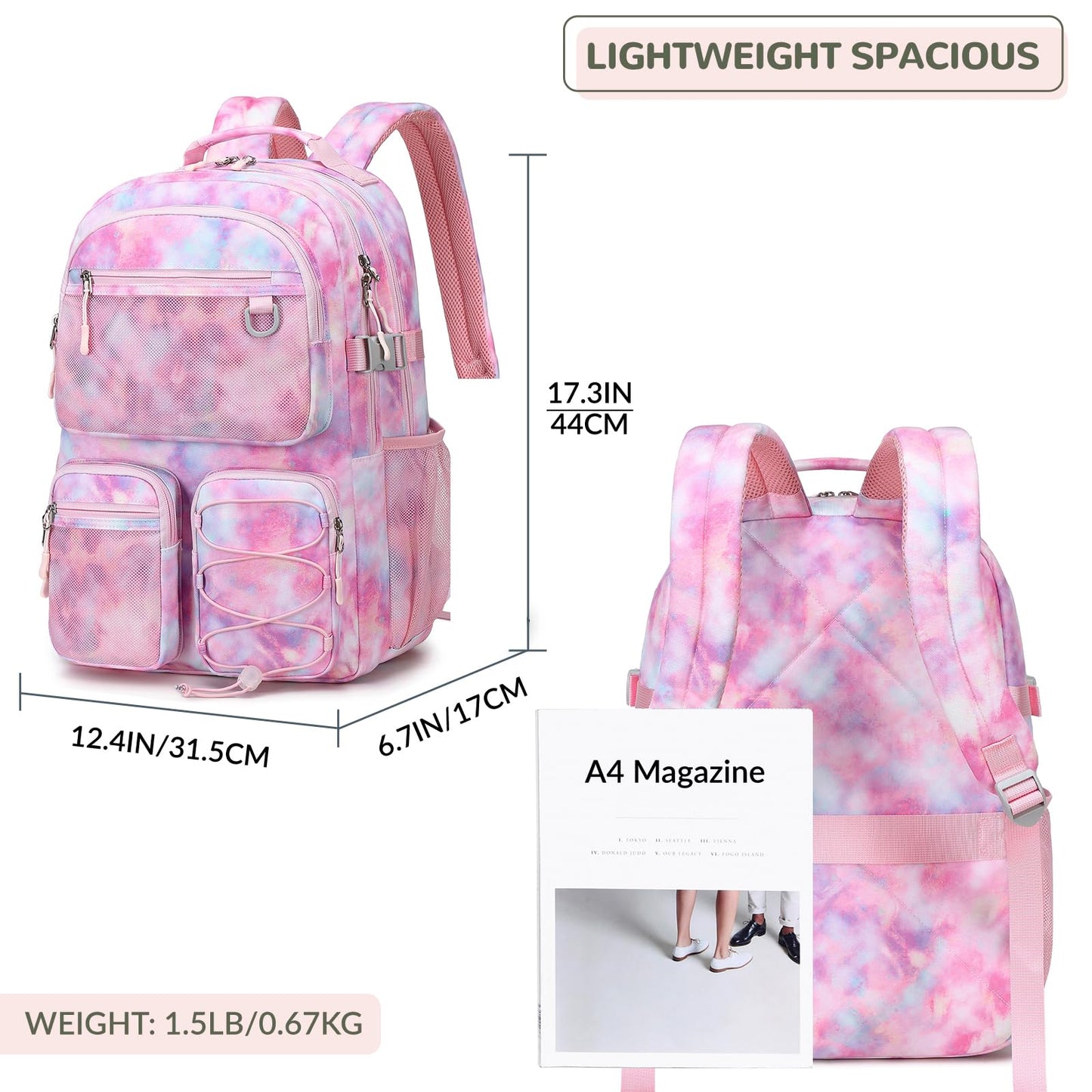 Optima Premium Multi-Pocket Travel Backpack - 15.6" Laptop Compartment