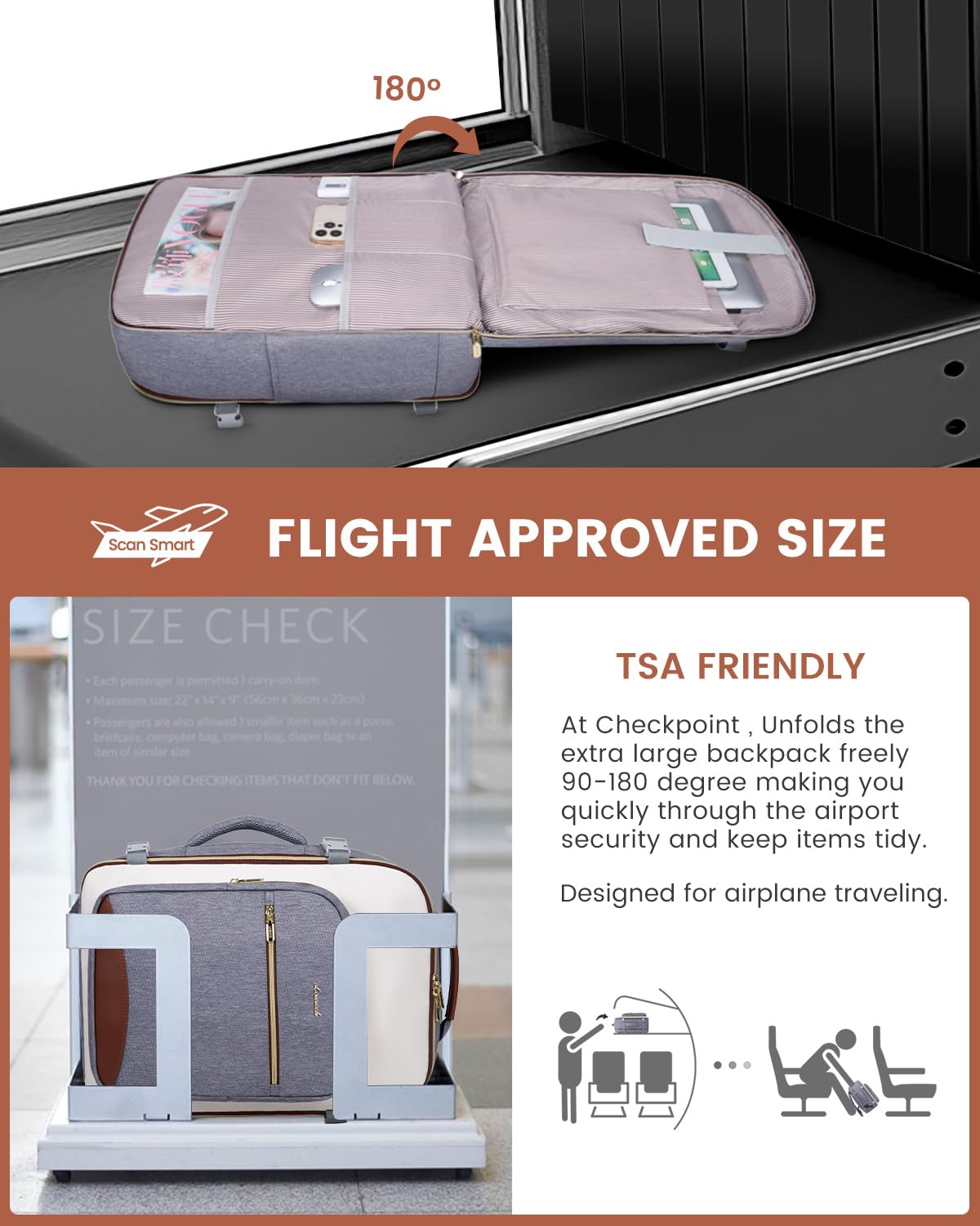 Optima Premium Travel Backpack - Large, Versatile Carry-On Essentials