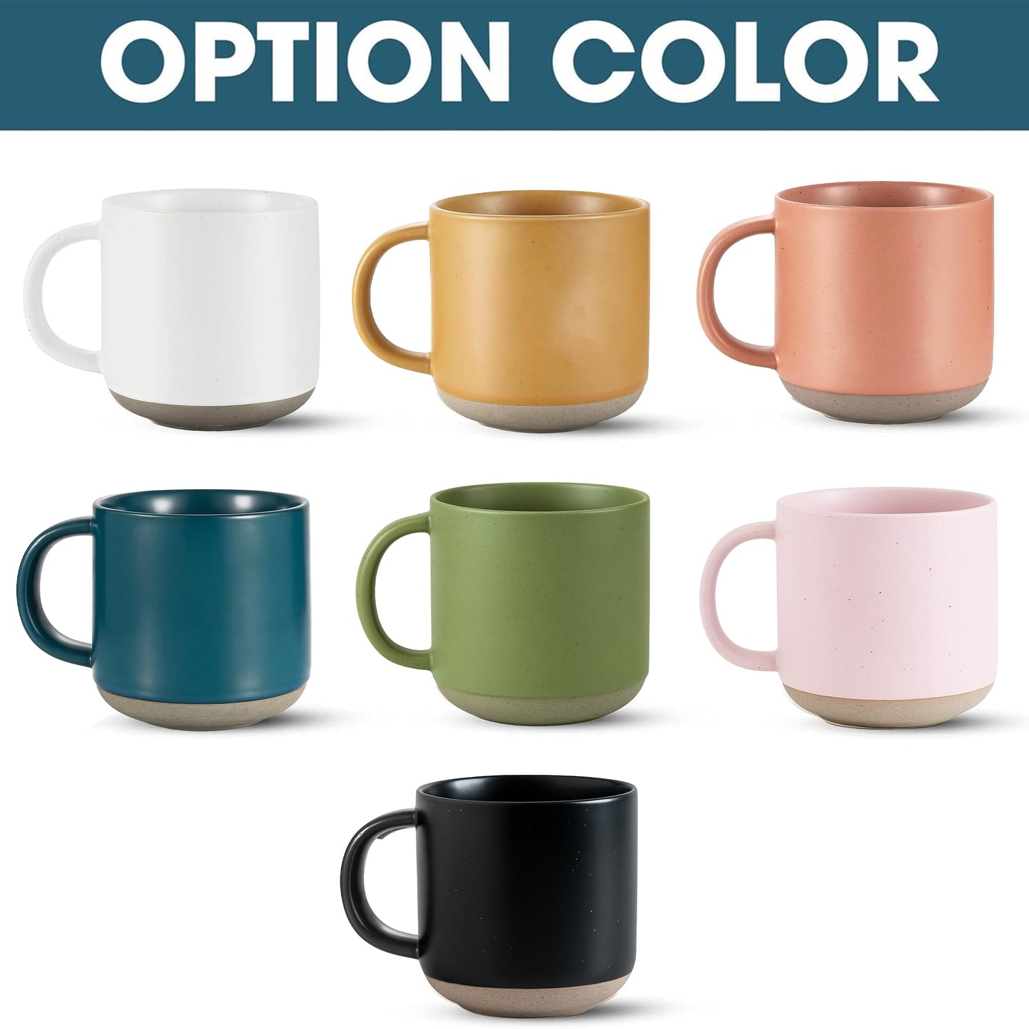 Optima Personalized Ceramic Coffee Mug - 12 oz Customizable Gift