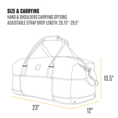 Optima Heavy-Duty 55L Duffel Bag for Travel & Gym