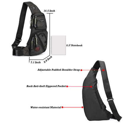 Optima Adventure Sling Backpack - Durable Crossbody for Tablets & Hiking