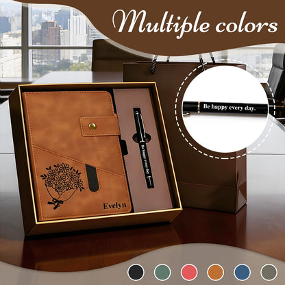 Optima Premium A5 Leather Bound Journal - Personalized Travel Diary