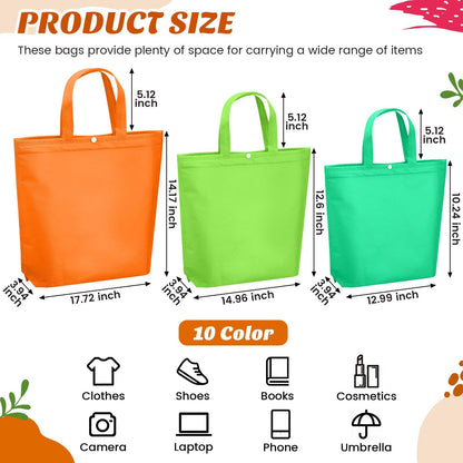 Optima Premium Reusable Multicolor Shopping Bags - 100 Pack, Small