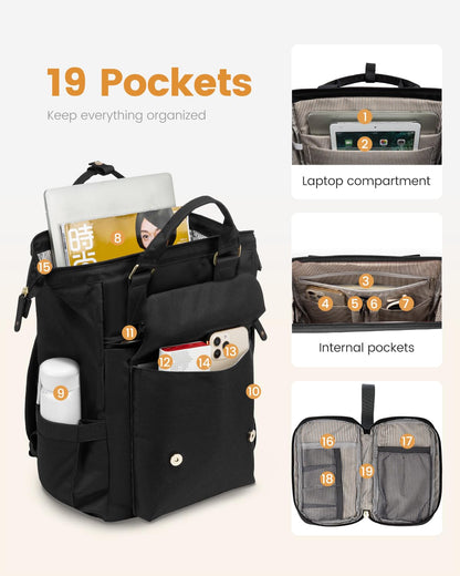 Optima Women's 15.6 Inch Laptop Backpack - Travel & Work Ready