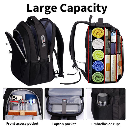 Optima Anti-Theft Travel Laptop Backpack with USB Charging Port