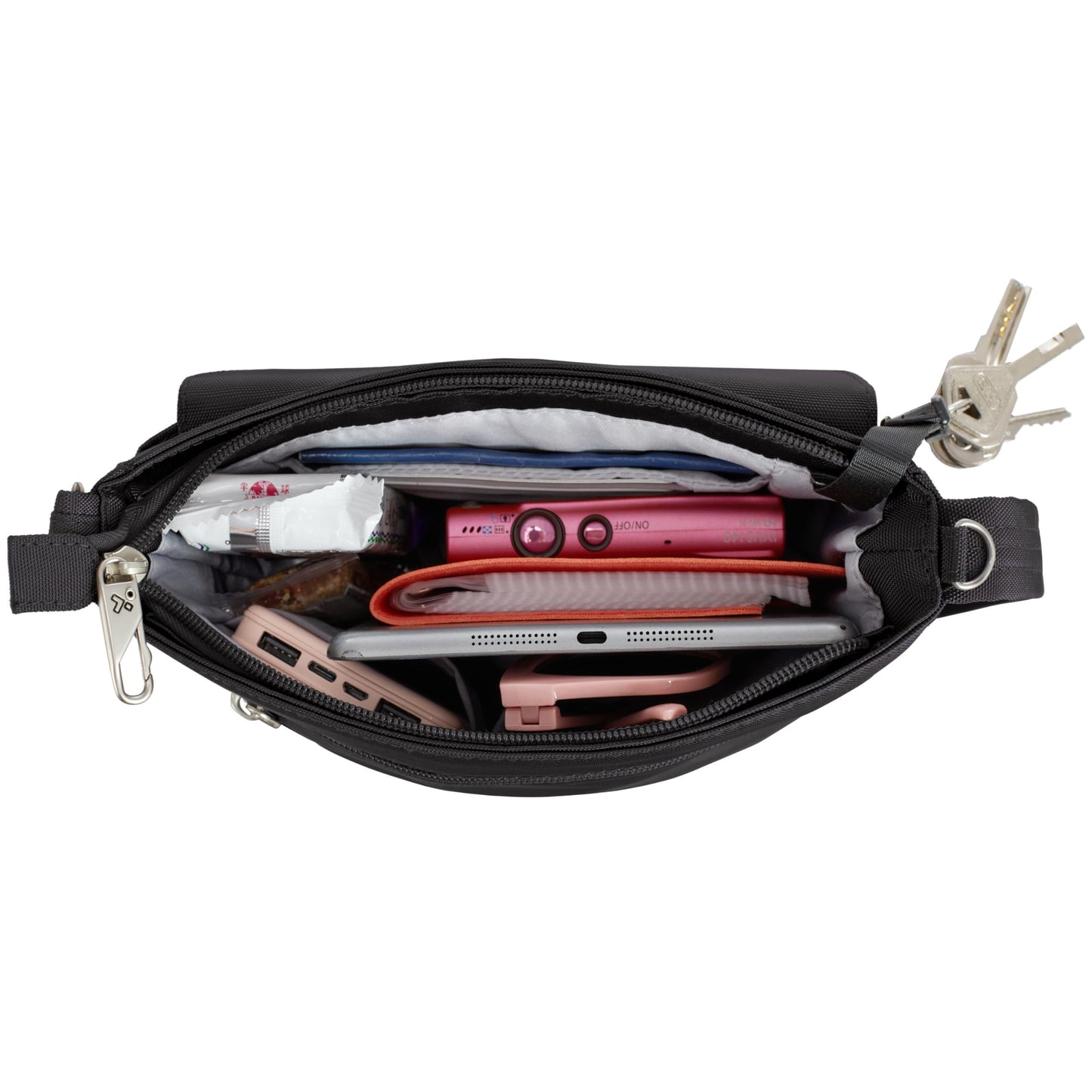 Optima Anti-Theft Mini Shoulder Bag - Black, Compact & Secure