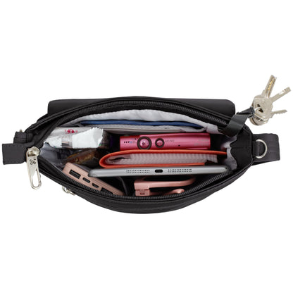 Optima Anti-Theft Mini Shoulder Bag - Black, Compact & Secure