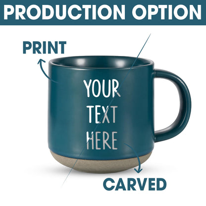 Optima Personalized Ceramic Coffee Mug - 12 oz Customizable Gift