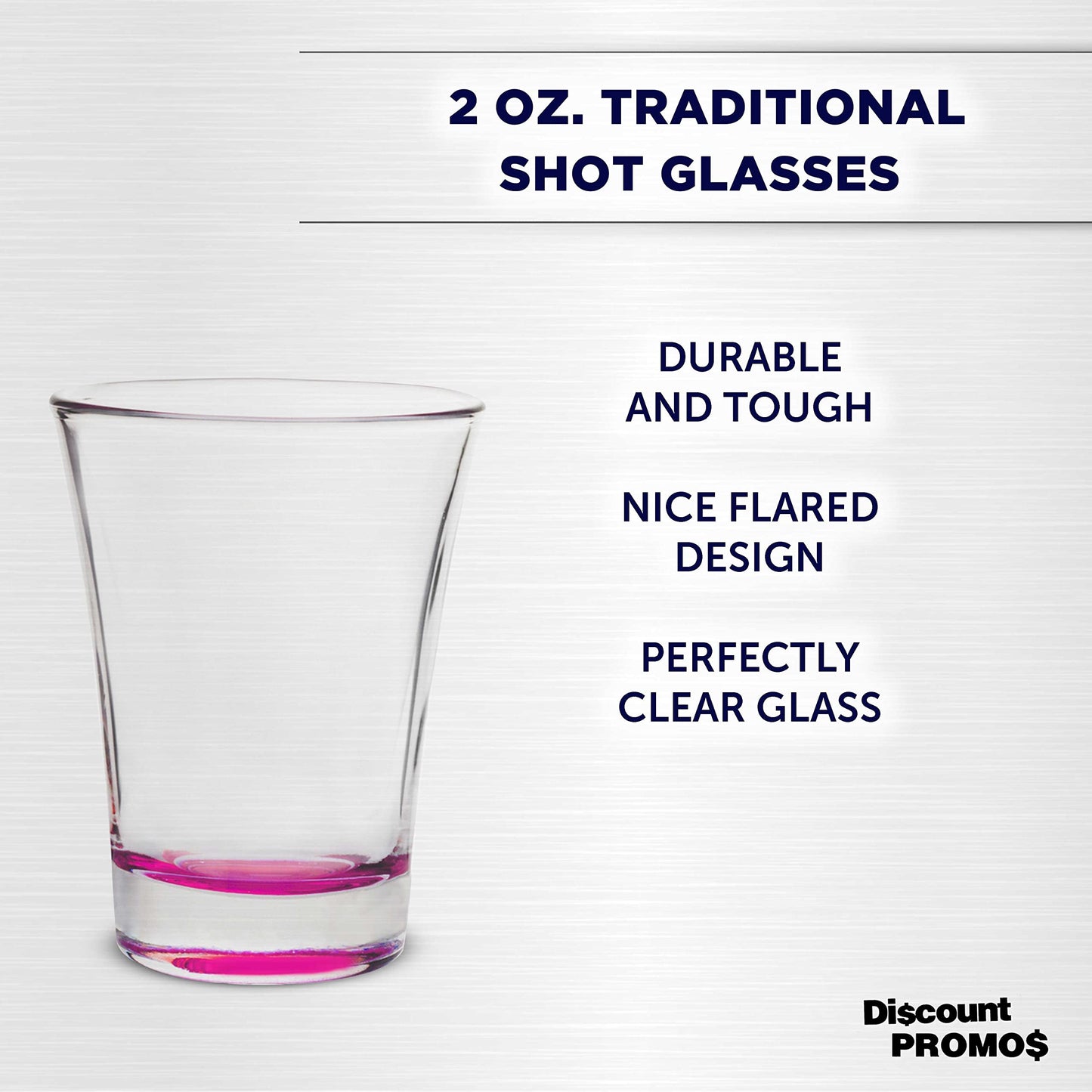 Optima Premium Shot Glasses - 2 oz. Pink - 10 Pack