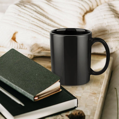 Optima Personalized Black Coffee Mug - 11 OZ Custom Photo Cup
