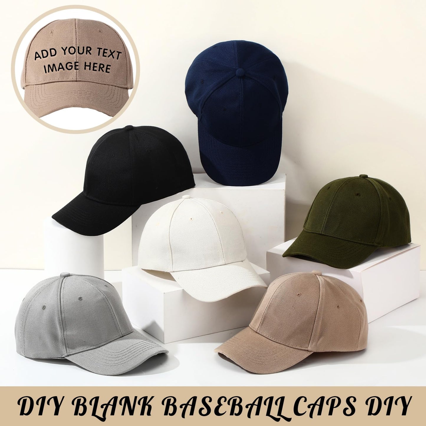 Optima Premium Adjustable Denim Trucker Hat - 36 Pcs Bulk Set