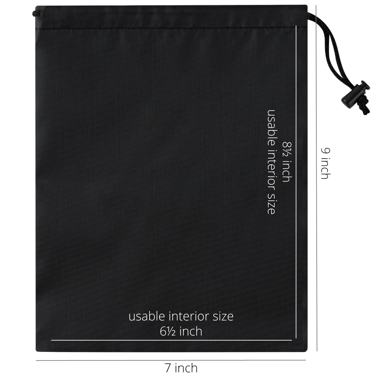 Optima Premium Nylon Drawstring Bags - 7x9 Inch Set of 6