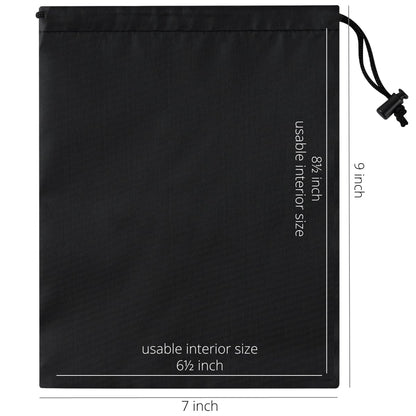 Optima Premium Nylon Drawstring Bags - 7x9 Inch Set of 6