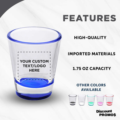 Optima Custom Shot Glasses Set - 1.75 oz, 100 Pack for Events