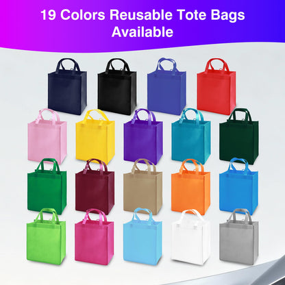 Optima Customizable Reusable Tote Bags - 100/200 Pack for Branding