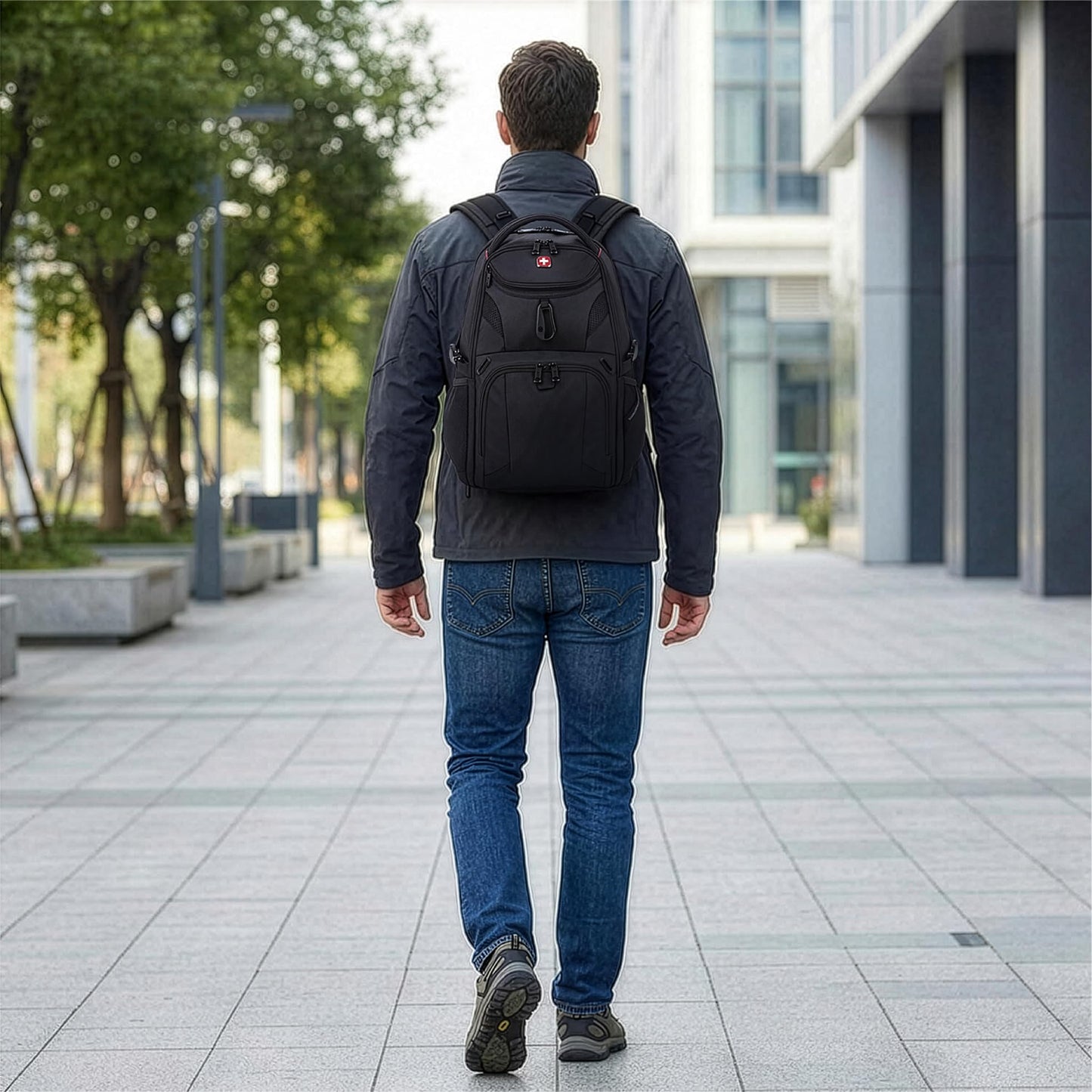 Optima Slim Laptop Backpack - 16-Inch, Scansmart Design, Black