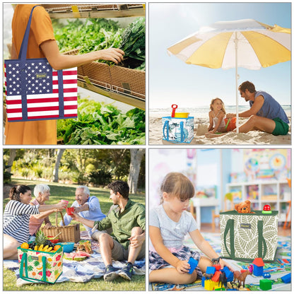 Optima Premium Foldable Grocery Tote - Reinforced Bottom & Handles