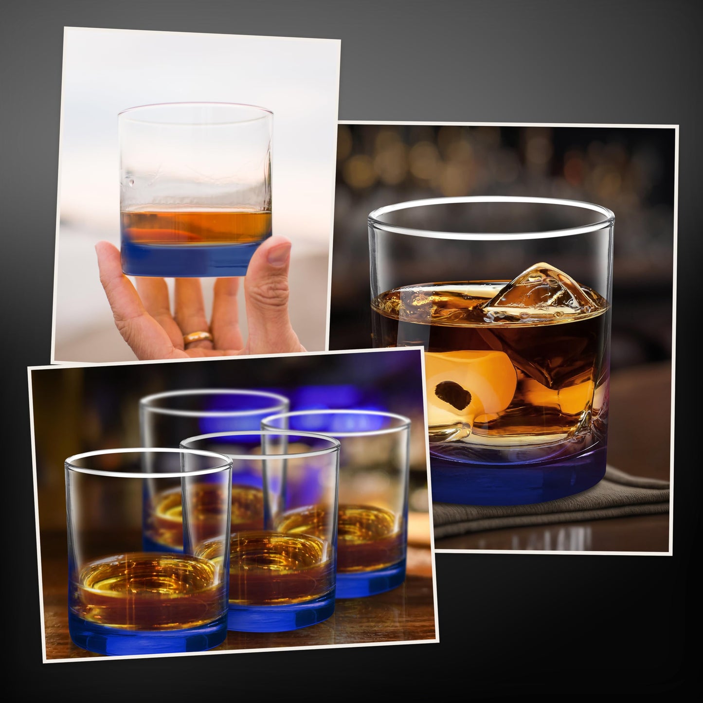Optima Premium Whiskey Glass Set - 10.5 oz, Pack of 12