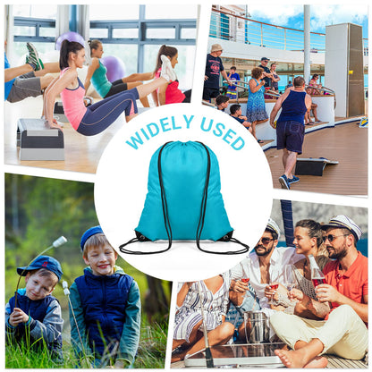 Optima Premium Drawstring Backpack - 16.4x13.8in, 120 Pack, Polyester