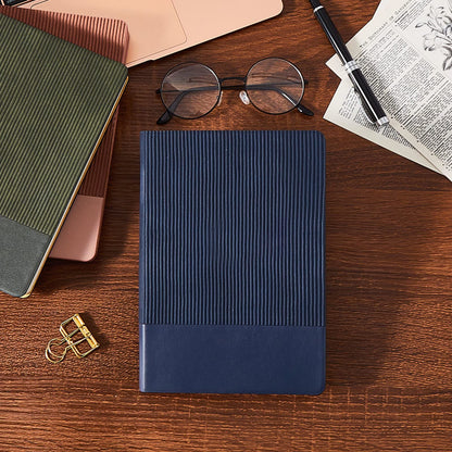 Optima Premium A5 Leather Journal Notebook - 80 Sheets, Khaki
