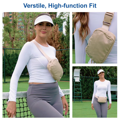 Optima Premium Nylon Fanny Pack - Water Repellent, Adjustable Strap