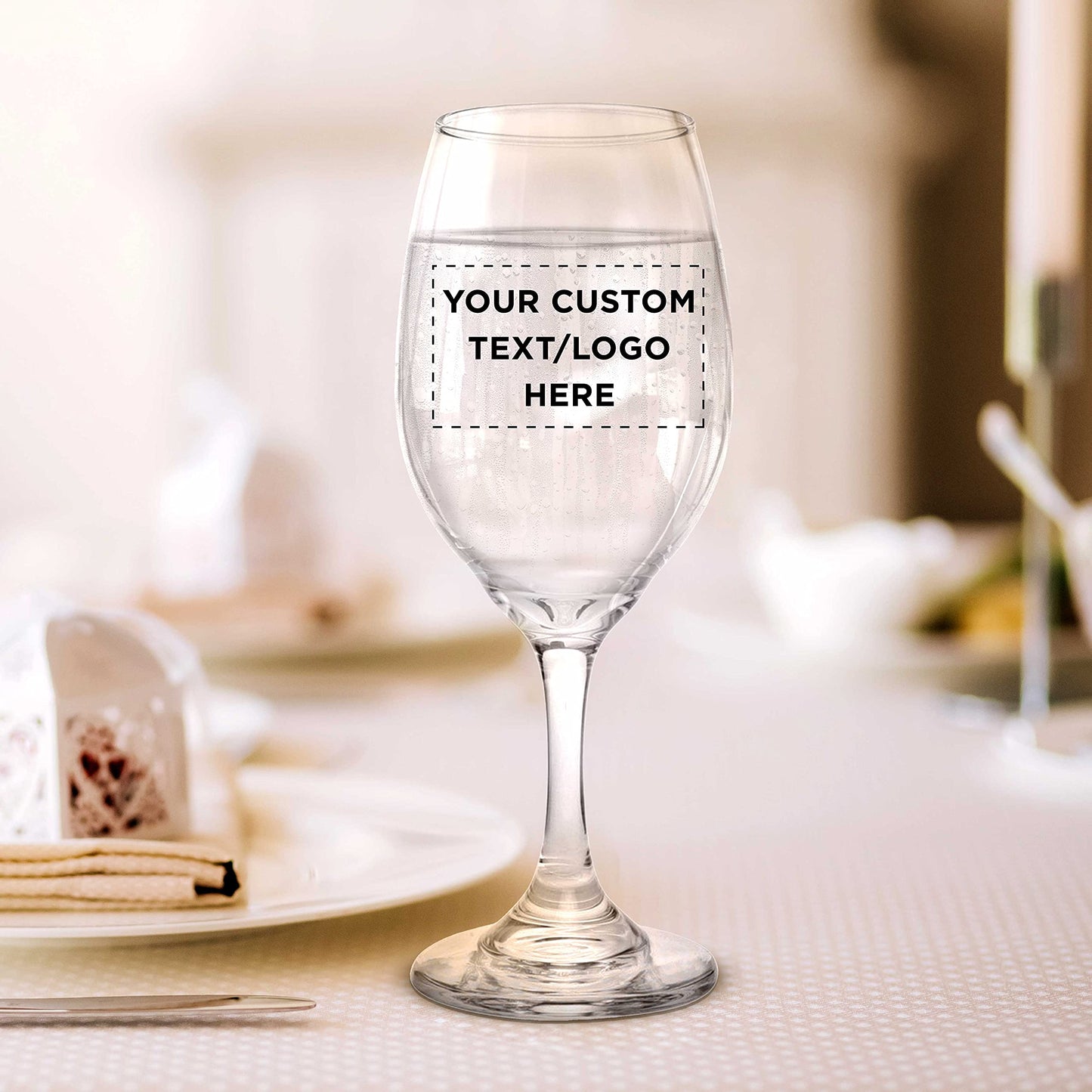 Optima Premium Water and Wine Goblet Glasses Set - 12.75 oz, Clear