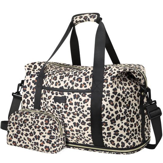 Optima Expandable Travel Duffle Bag - X-Large, Waterproof, Leopard