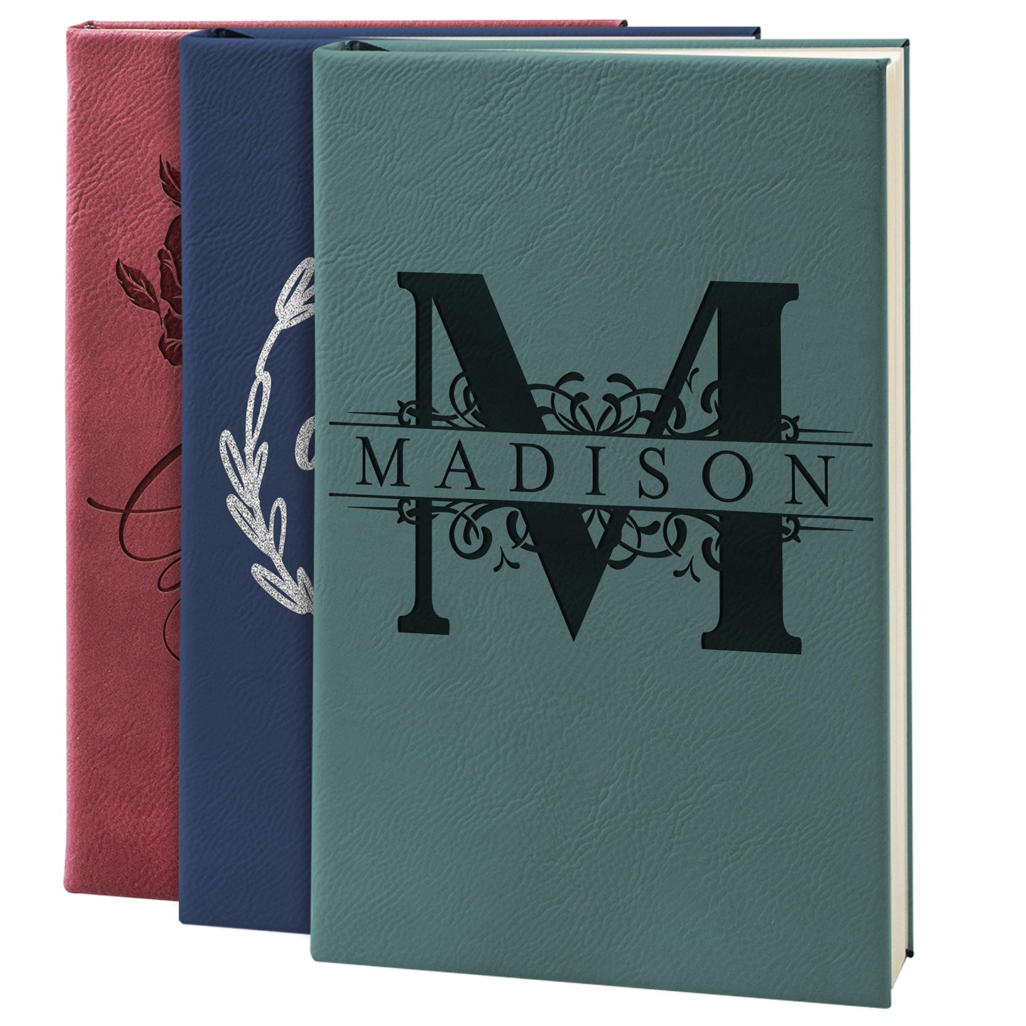Optima Personalized Soft Pink Leather Journal - Customizable Notebook