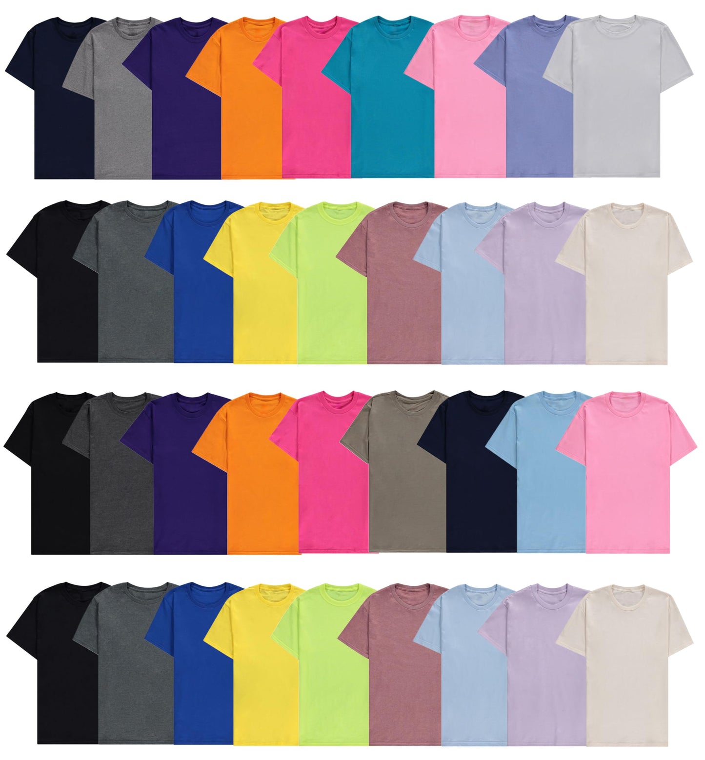 Optima Premium Men's Cotton Crew Neck T-Shirts - 36 Pack, Medium
