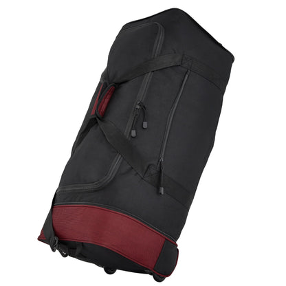 Optima Premium 32-Inch Collapsible Duffel Bag - Black/Red