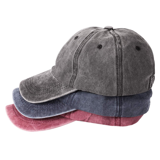 Optima Vintage Washed-Cotton Baseball Caps - Adjustable Unstructured Hats