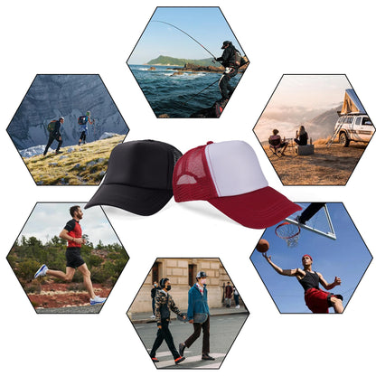 Optima Premium Mesh Trucker Hats - 15 Pack Customizable Blanks
