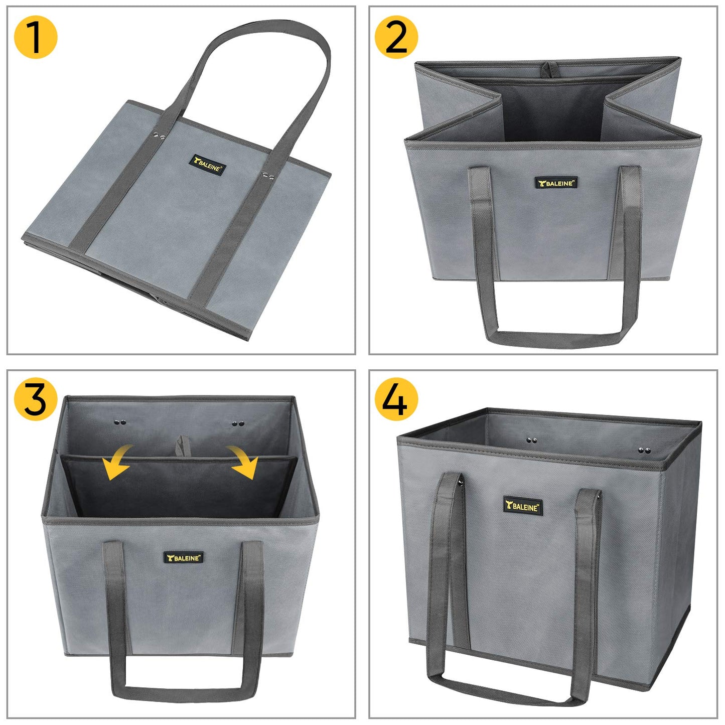 Optima Premium Foldable Grocery Tote - Reinforced Bottom & Handles