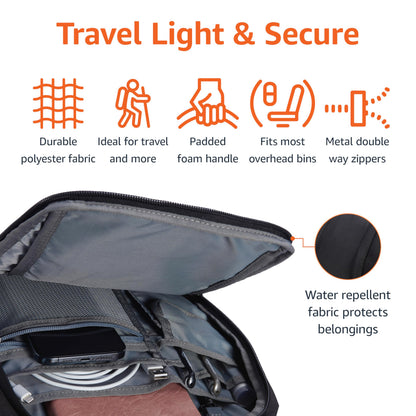 Optima Premium Travel Laptop Backpack - Fits 17" Laptops, Black