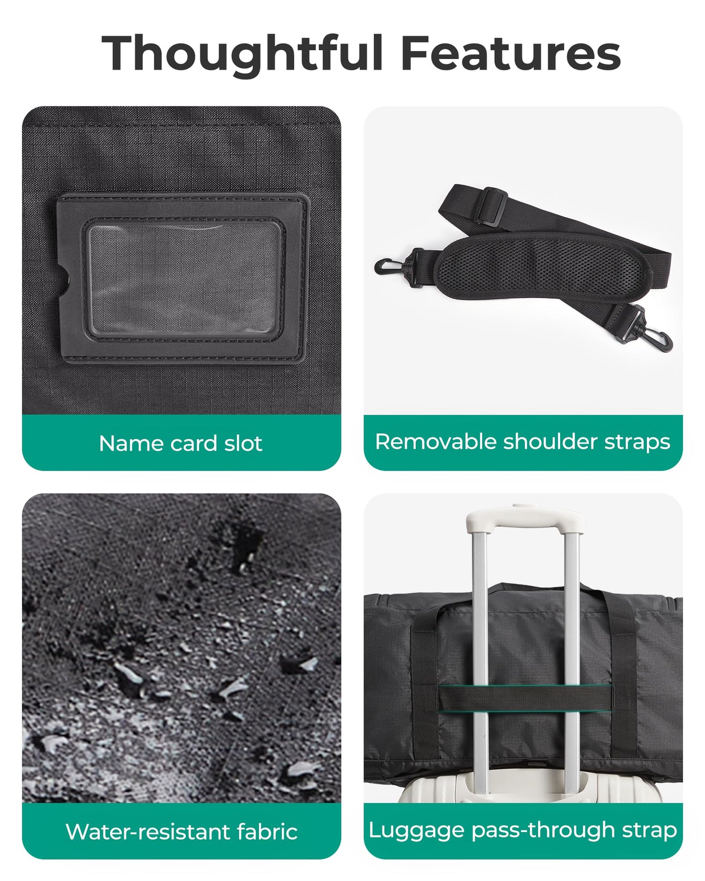 Optima Premium 60L Foldable Travel Duffel Bag - Versatile Weekender