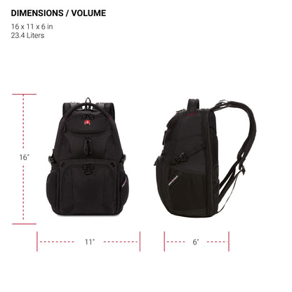 Optima Slim Laptop Backpack - 16-Inch, Scansmart Design, Black