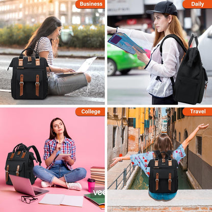 Optima Women's Laptop Backpack - 15.6 Inch, Travel & Work Ready