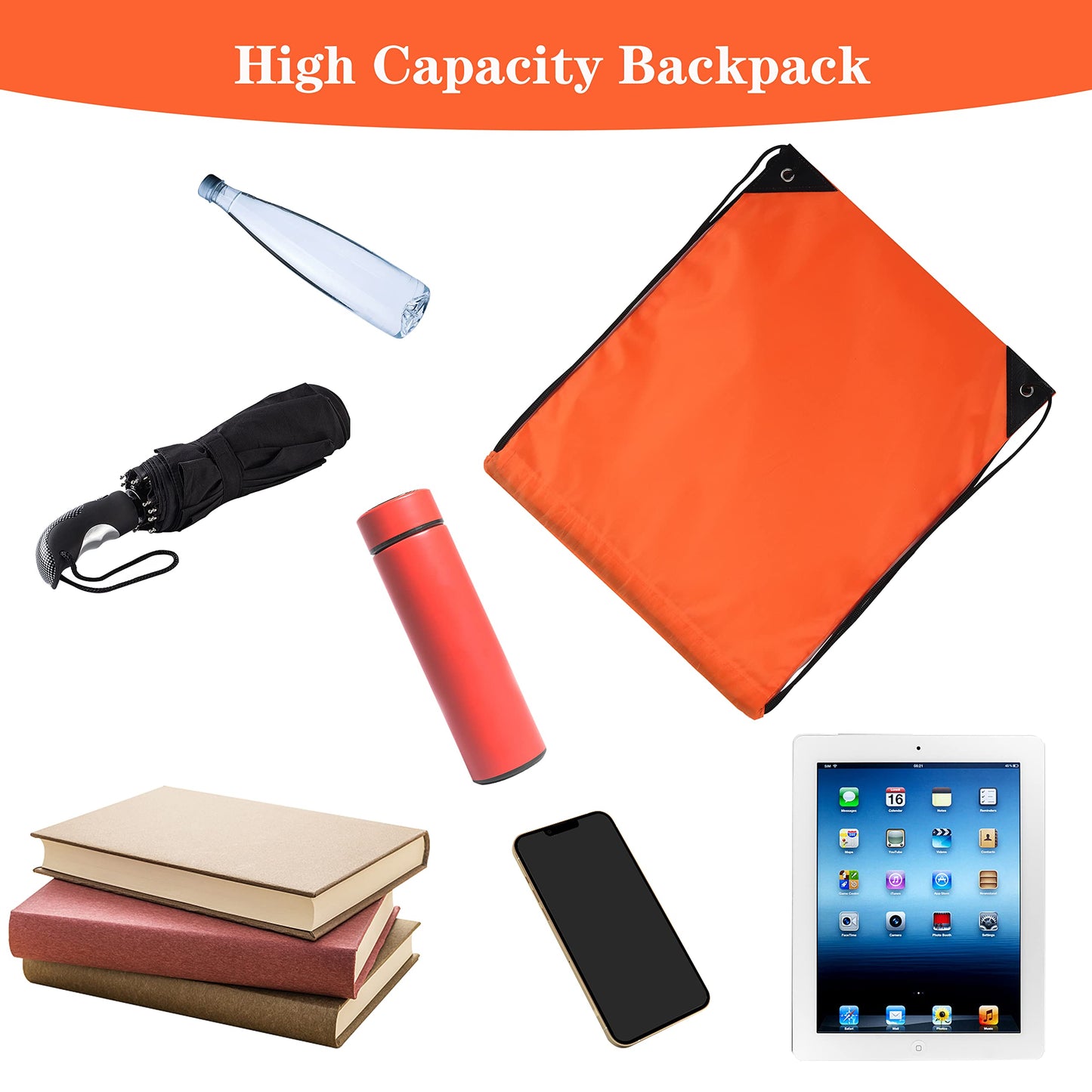 Optima Versatile Drawstring Backpack - 20 Vibrant Colors