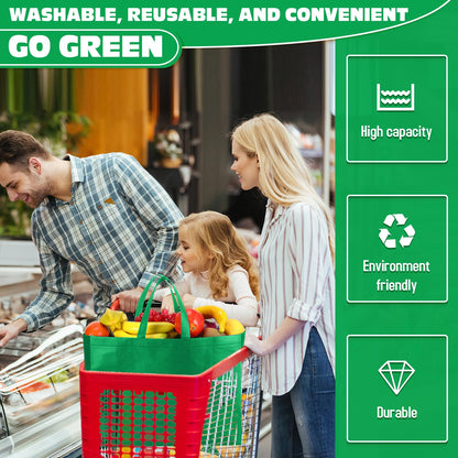 Optima Premium Reusable Tote Bags - 200 Pcs, Non-Woven, 16x6x12 Inch
