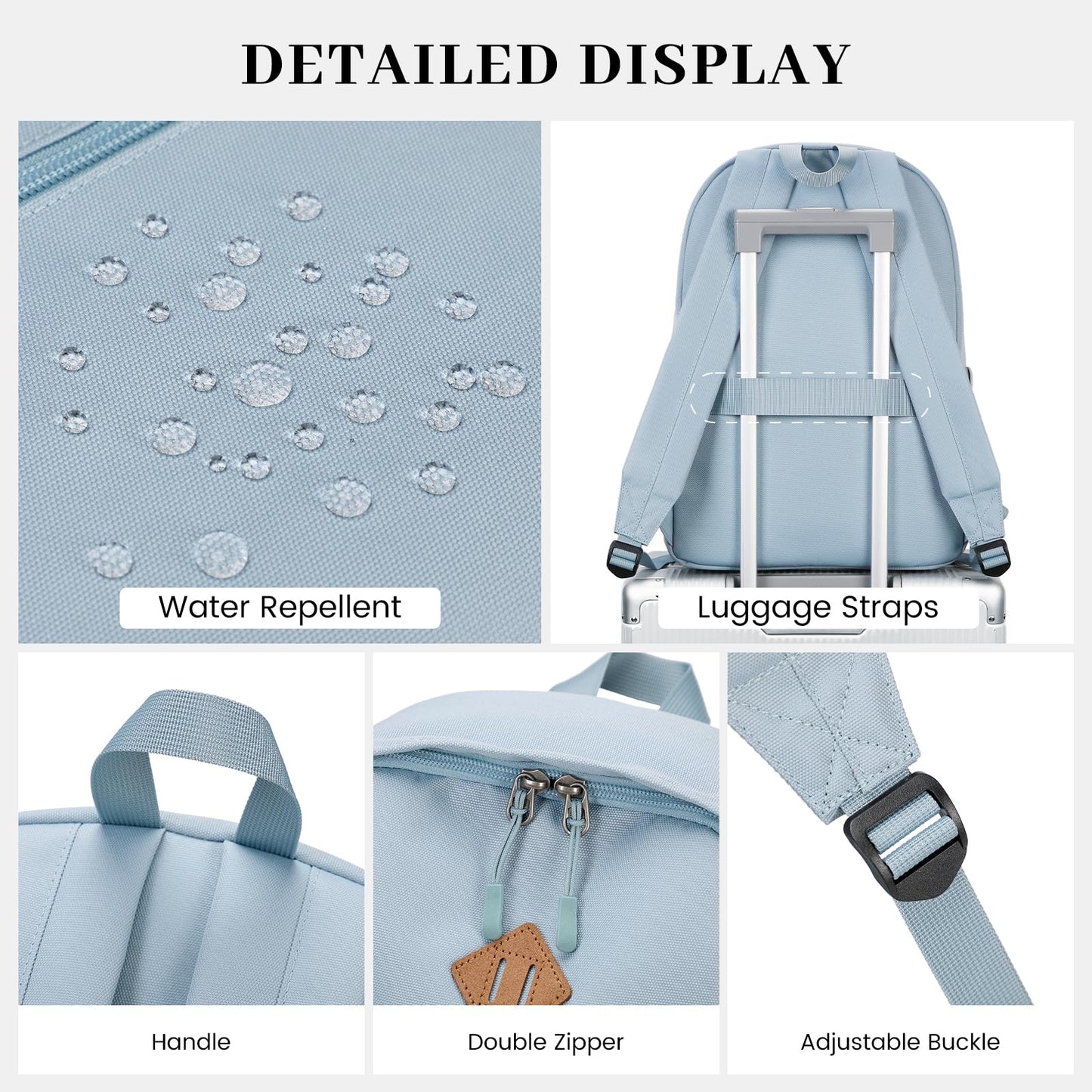 Optima Classic Water-Resistant Backpack for School & Travel