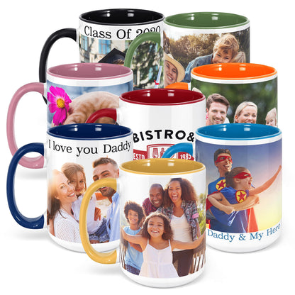 Optima Personalized Photo Coffee Mugs - 11oz & 15oz Options