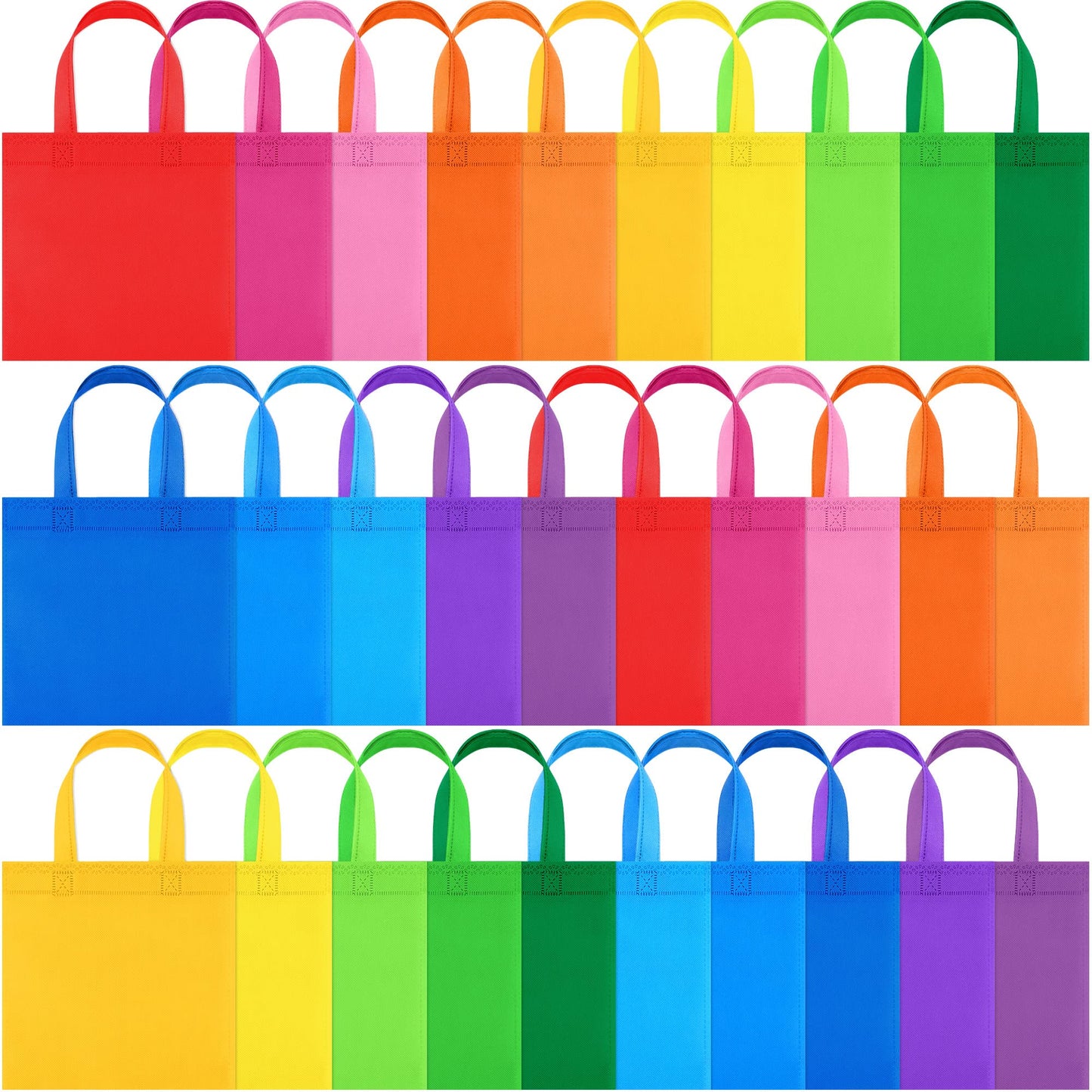Optima Premium Non-Woven Tote Bags - 30 Pack, 20x20 cm, Reusable