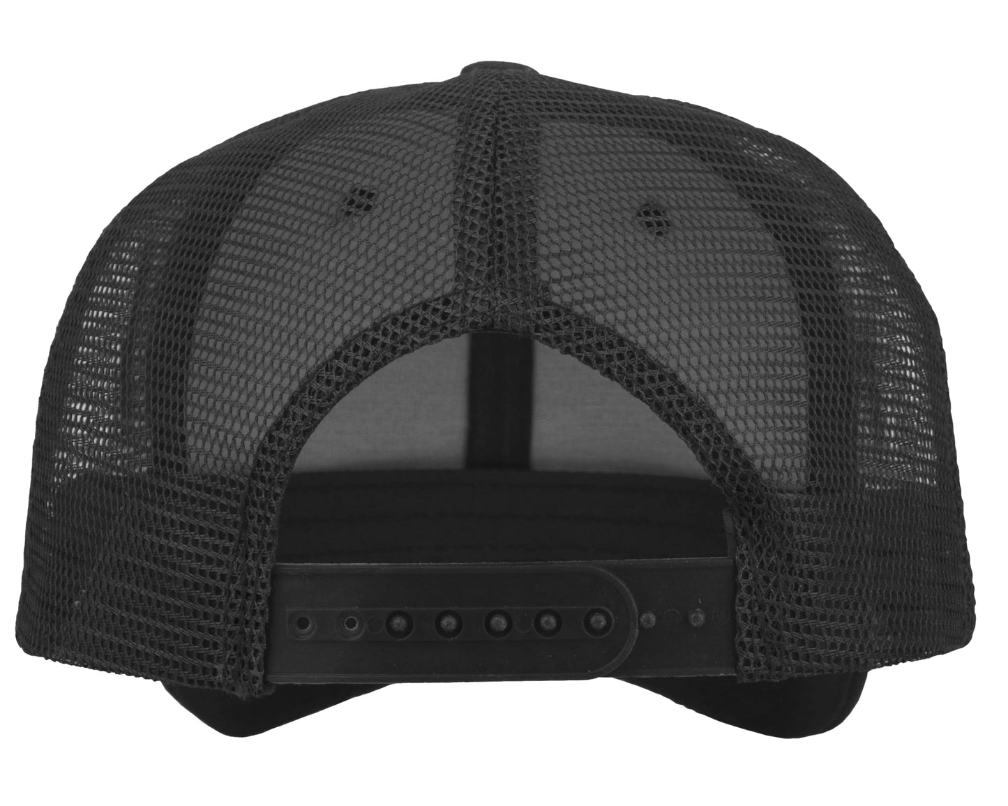 Optima Premium Mesh Trucker Cap - Structured Front, One Size, Black