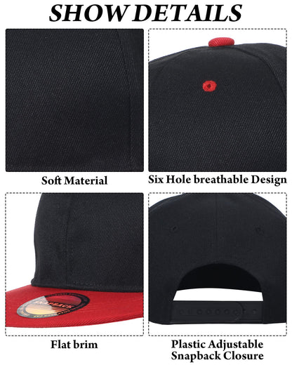 Optima Premium Adjustable Snapback Cap - Hip Hop Style Baseball Hat