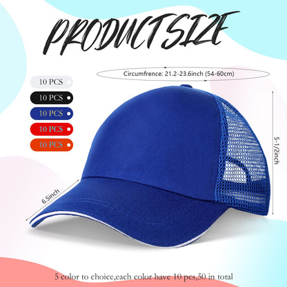 Optima Premium Unisex Sublimation Trucker Hats - 50 Pcs Adjustable