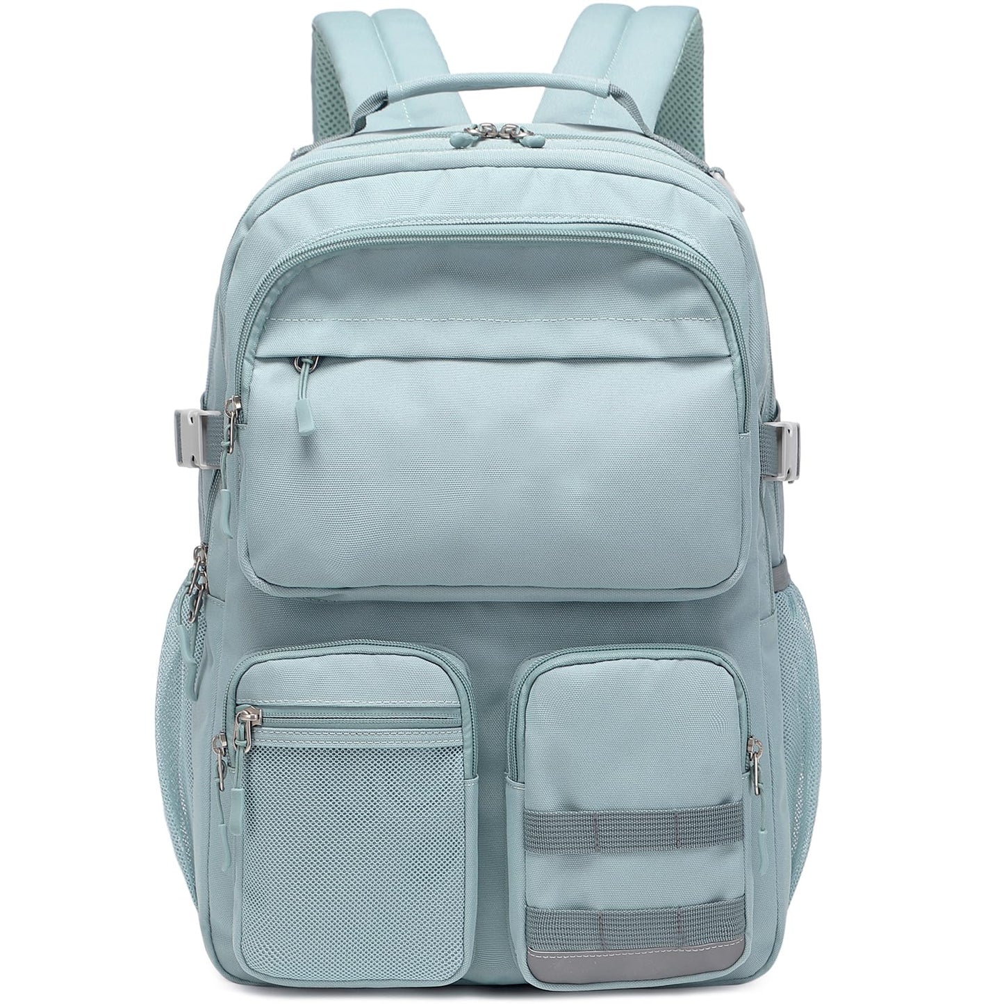 Optima Water-Resistant Backpack - Fits 15.6" Laptop, Grey Blue